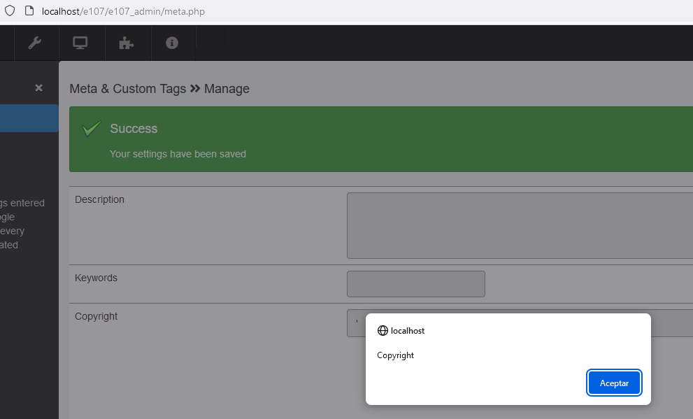 XSS Result Copyright