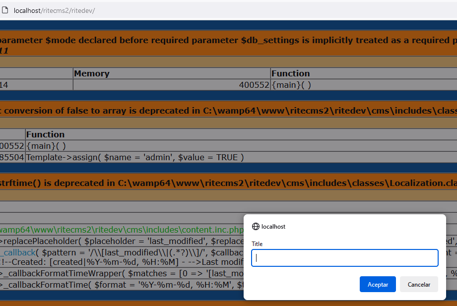 XSS title result