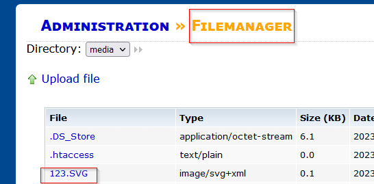 Datei-Upload XSS hochgeladene Datei