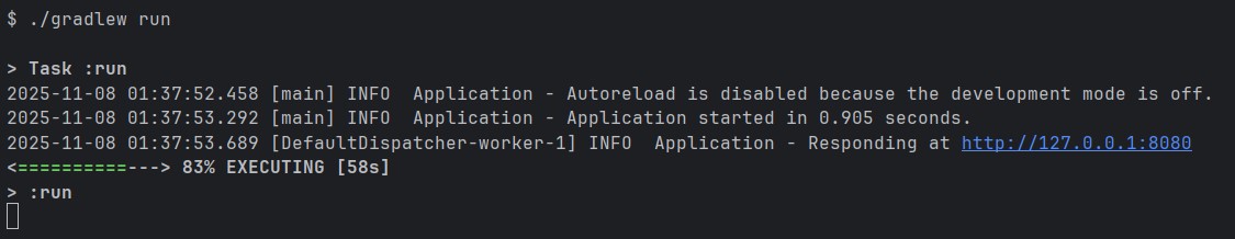 Run app command