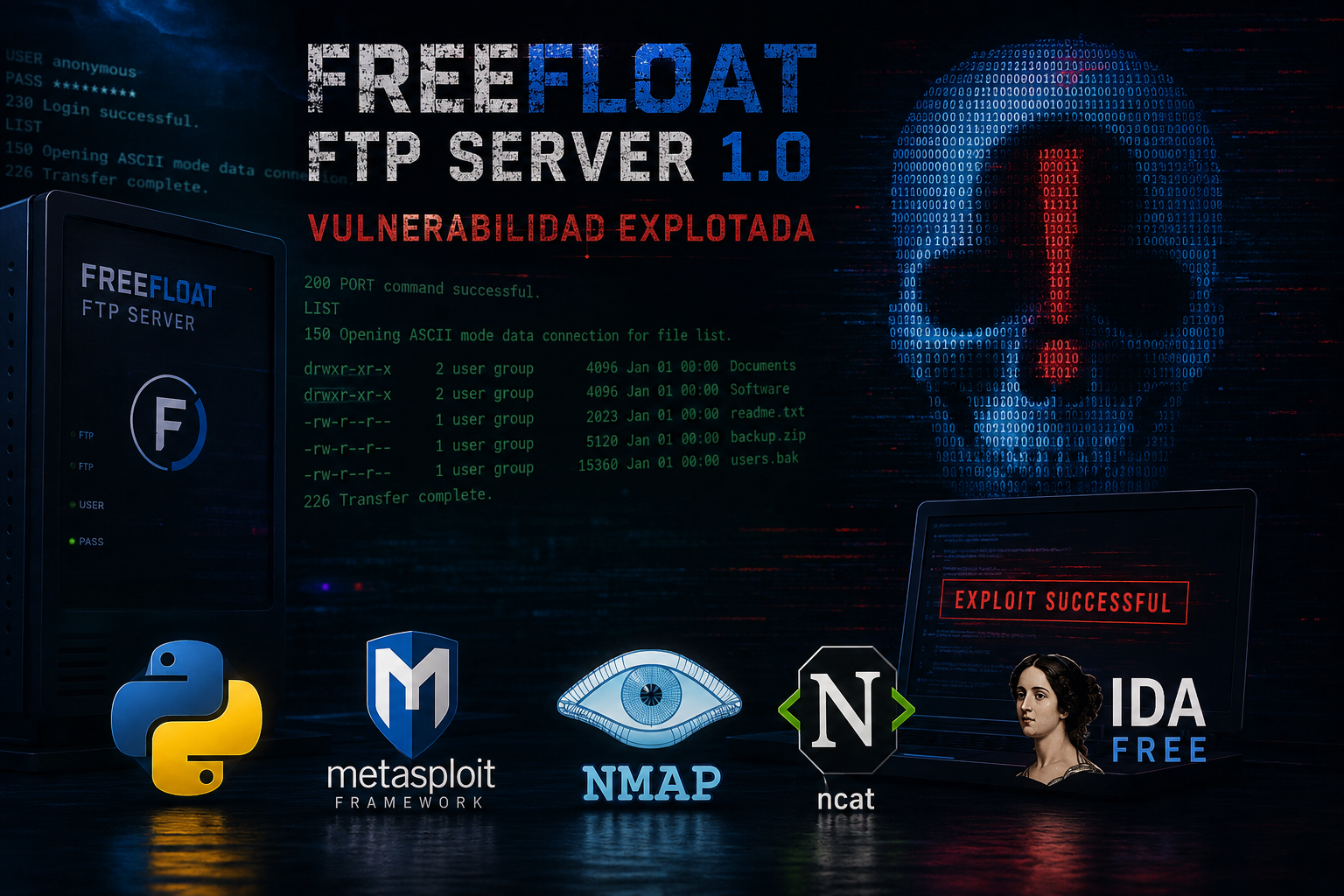 FreeFloat FTP Server 1.0 — ثغرة مستغلة