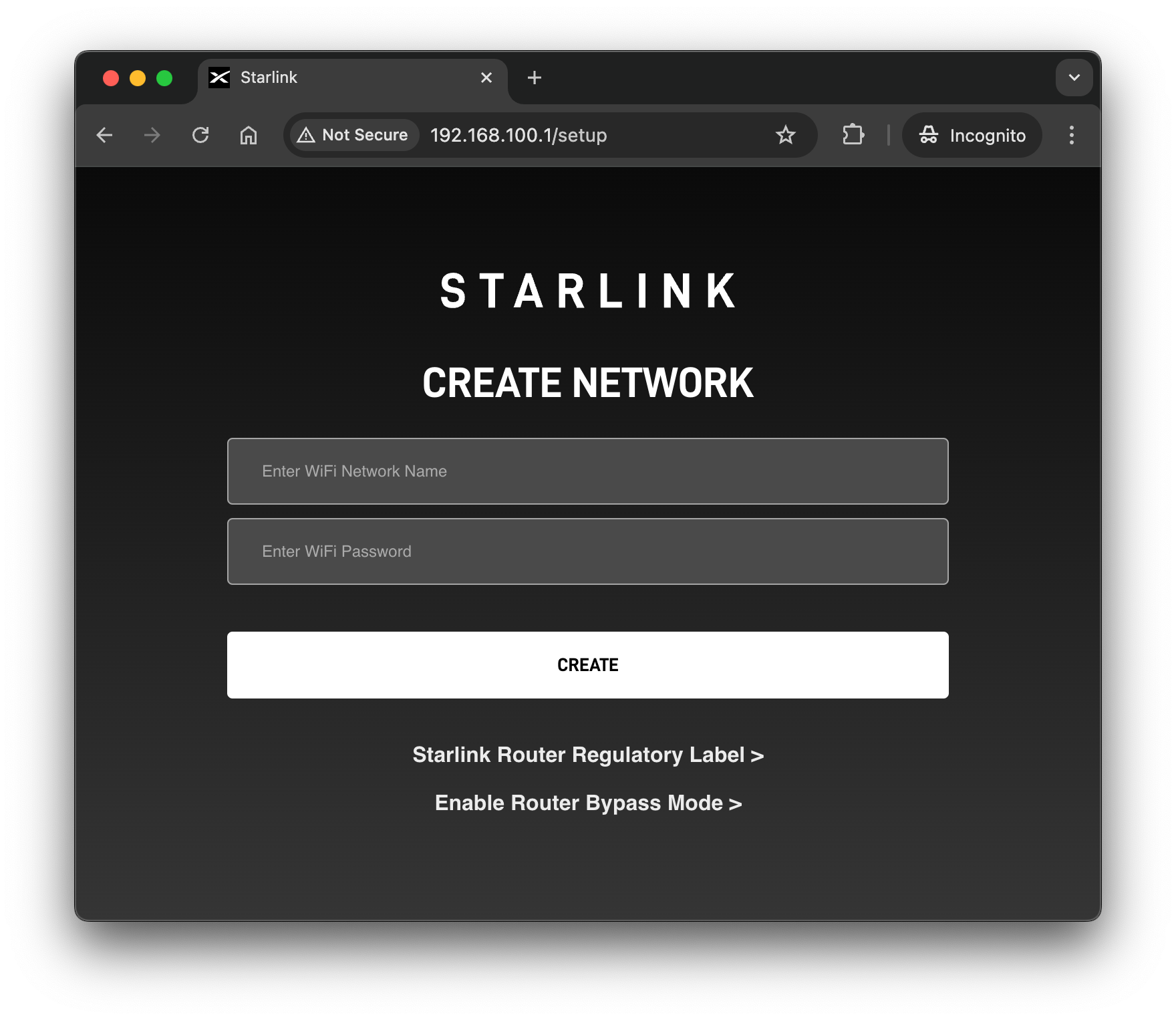 http://192.168.100.1/setup