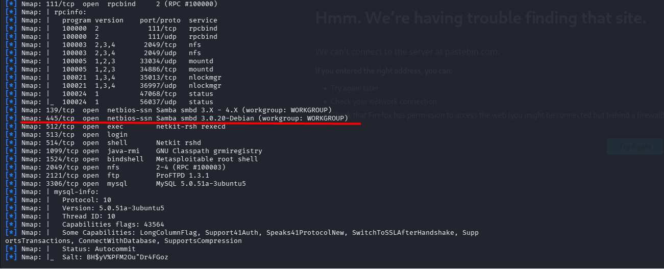 Informações do Samba usermap_script