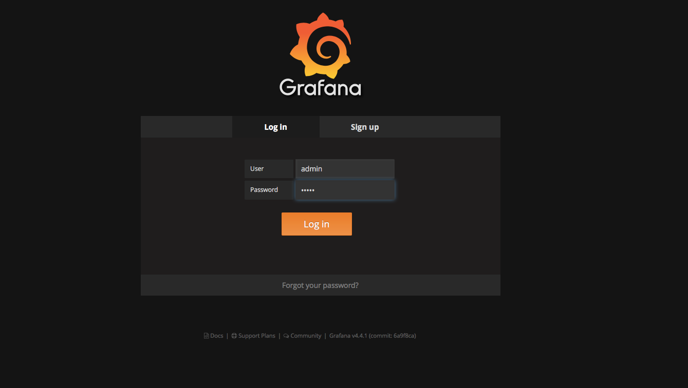 grafana login
