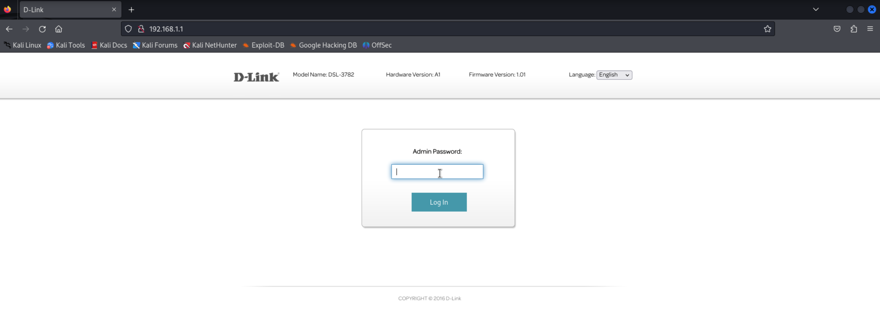Router main page