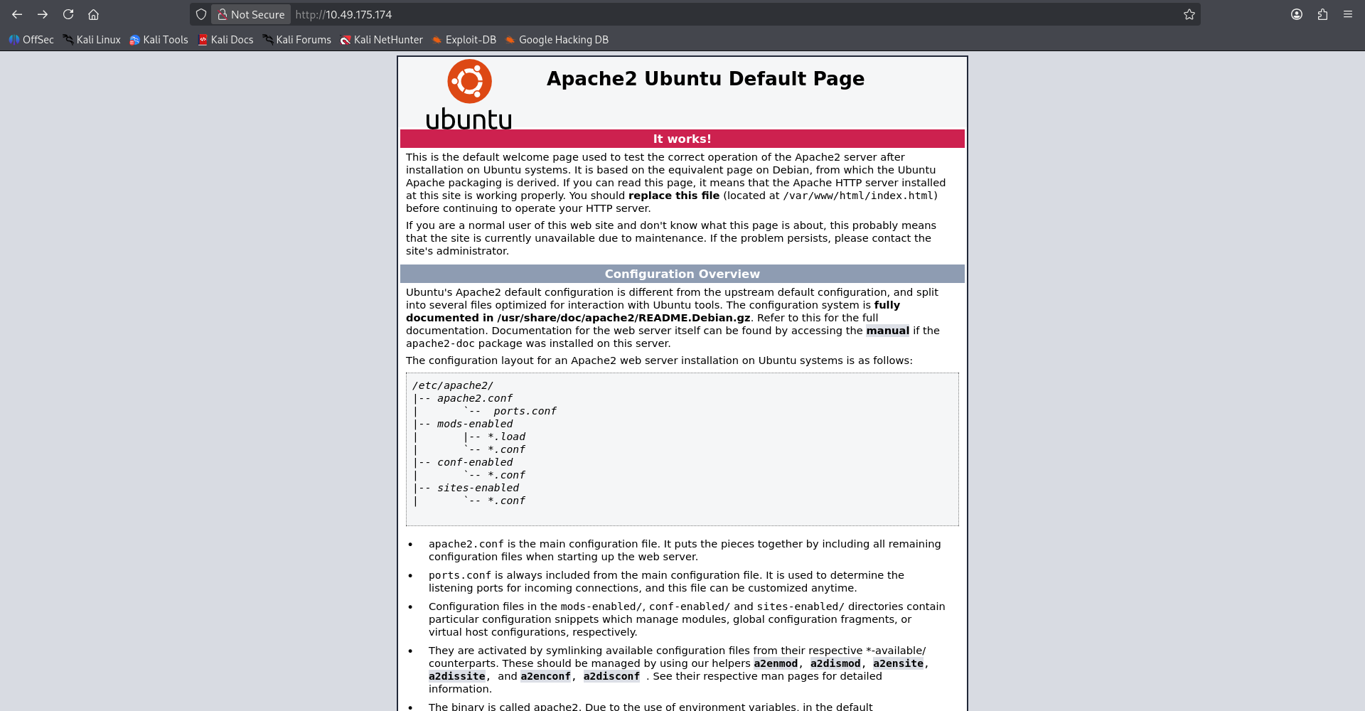 Apache Default Page