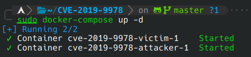docker-compose up -d