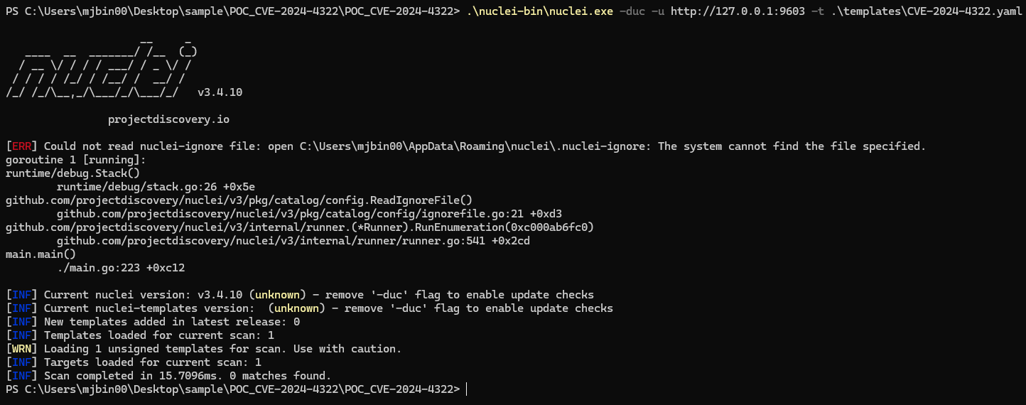 Verifica Nuclei Windows corretto