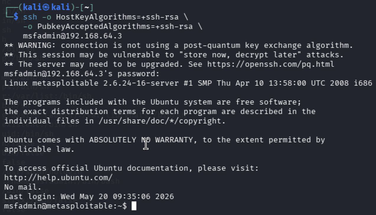 SSH-Zugriff mit geknackten Zugangsdaten