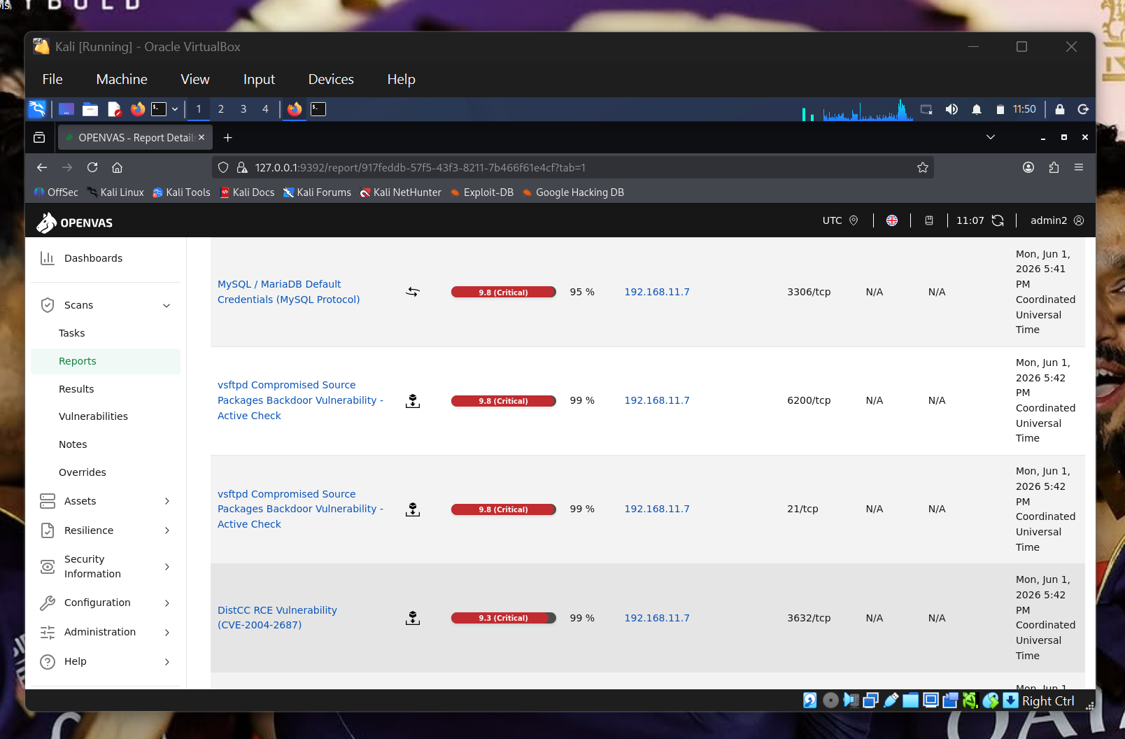 vsftpd Vulnerability