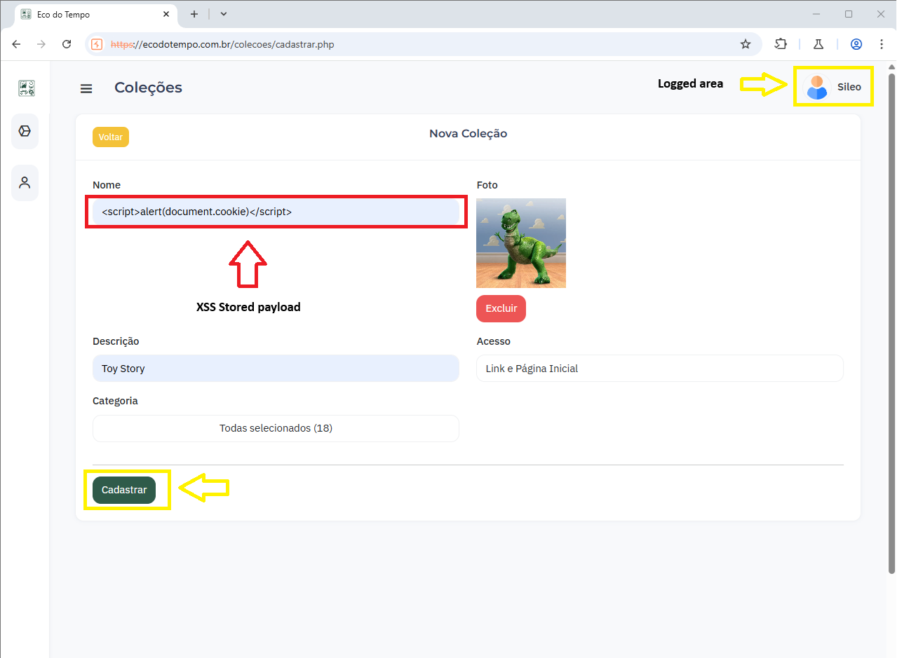 XSS Stored