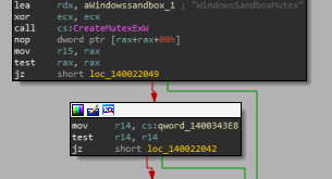 verificación de mutex en la compilación más reciente en 0x140021F1C