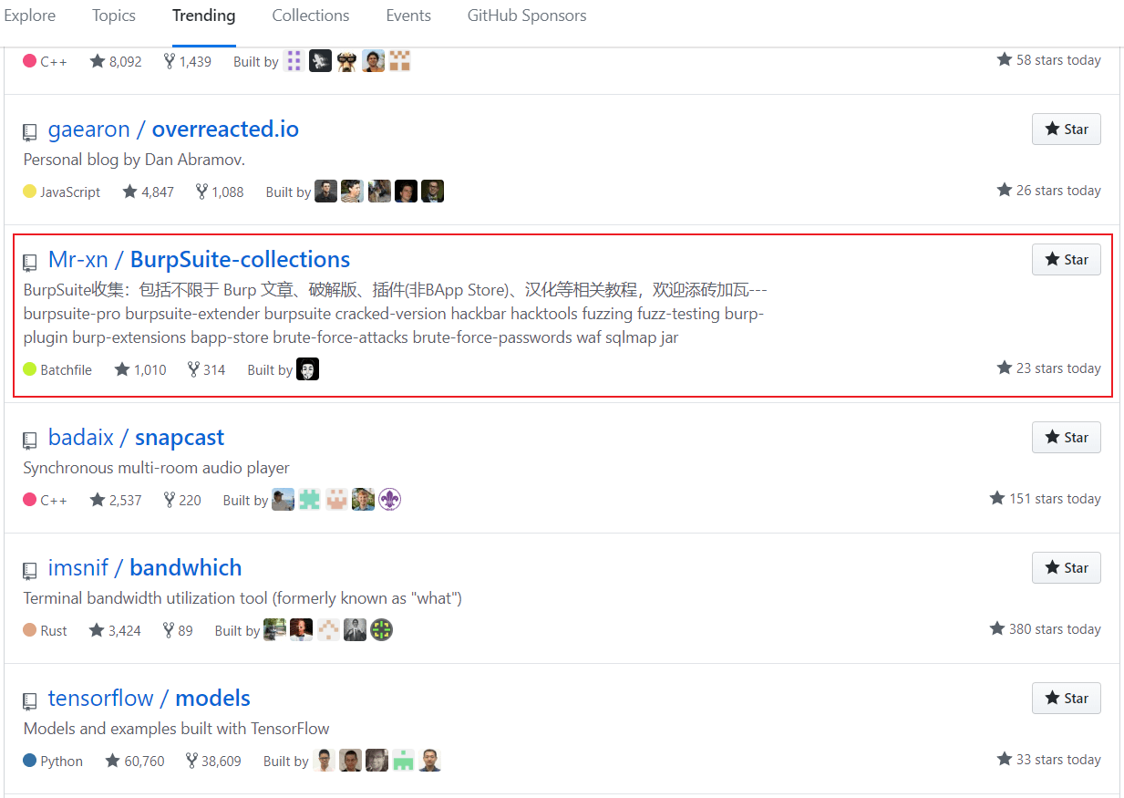:congratulations: :date: `2020/01/03`登上GitHub的trending