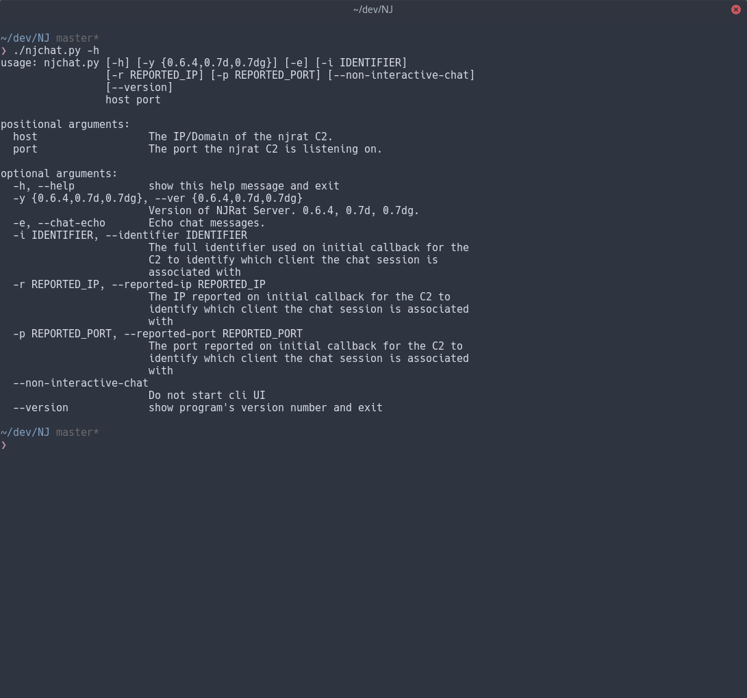 njchat.py usage