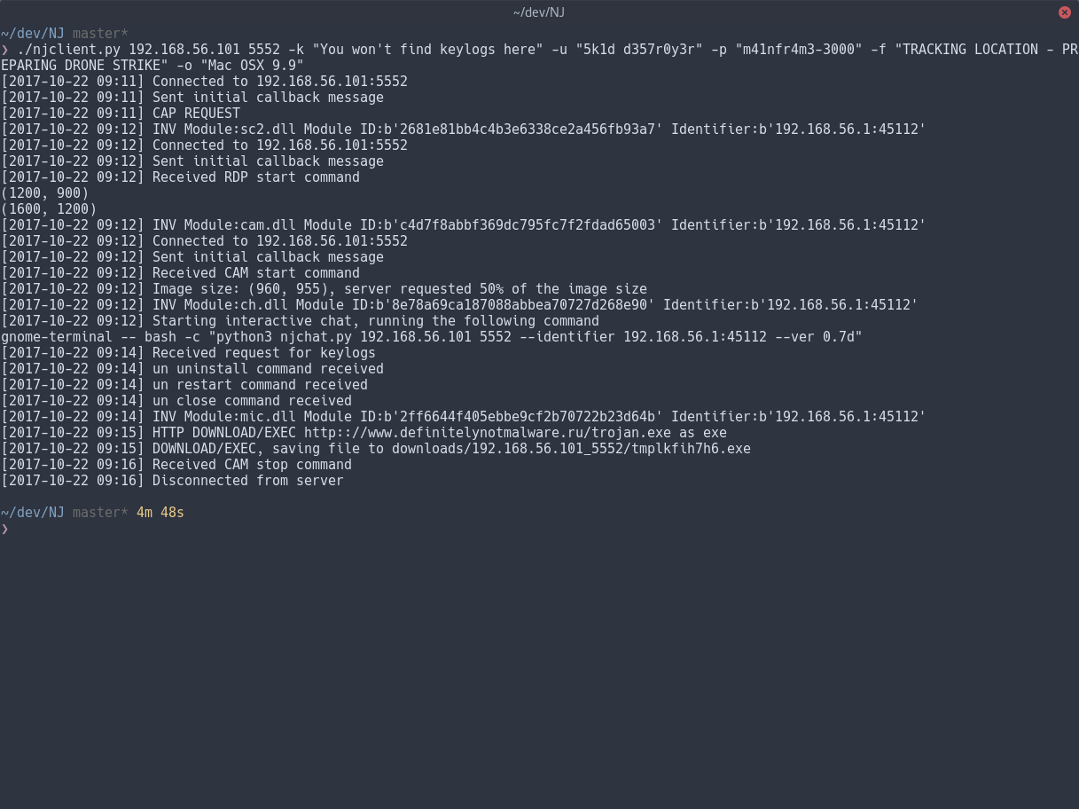 NJRAT 0.7d client