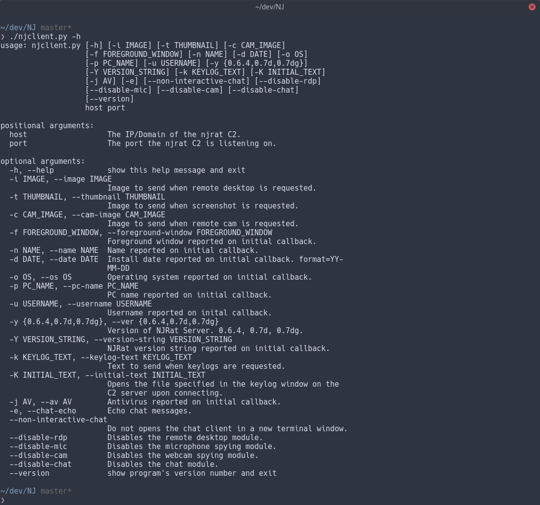 njclient.py usage