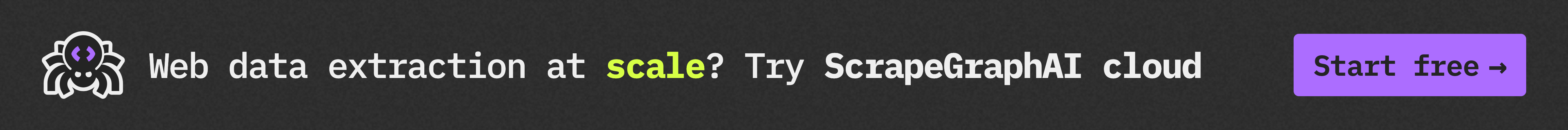 Web data extraction at scale? Try ScrapeGraphAI cloud