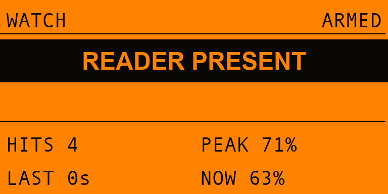 Watch Mode — reader present
