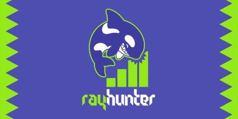 Logotipo de Rayhunter: una orca mordiendo una barra de señal celular
