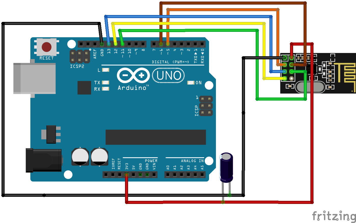 Diseño Fritzing de Mousejack