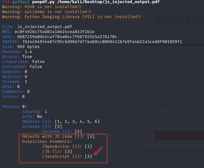 Überprüfung des JavaScript-Codes in der injizierten Datei
