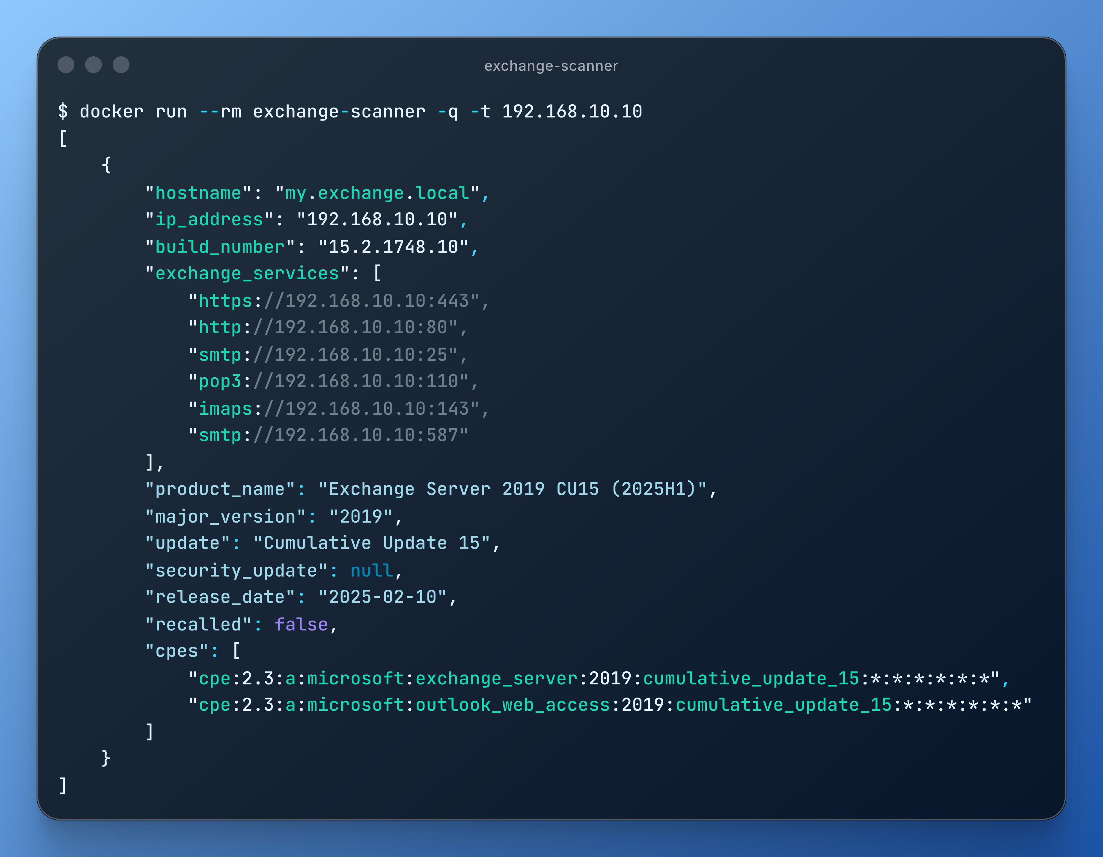 example scan