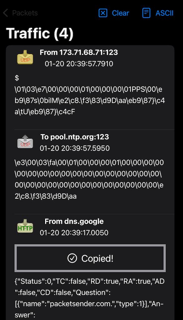 Packet Sender iOS