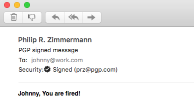 Assinatura PGP forjada de Phil Zimmermann