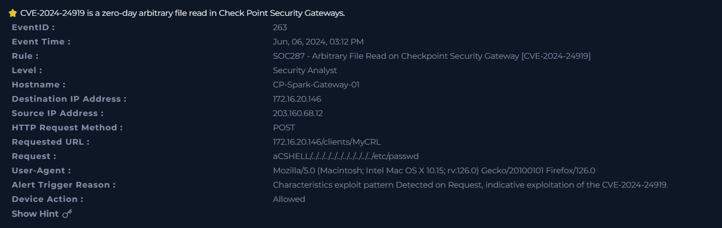 SIEM Alert Details