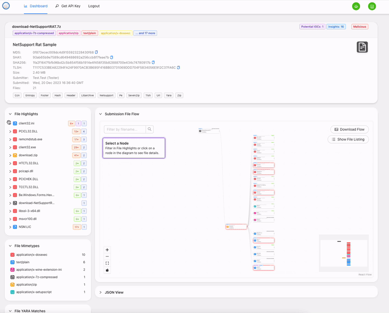 Strelka UI Results Page