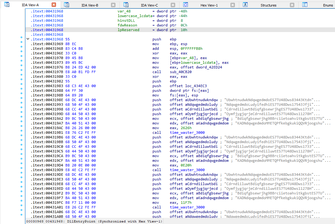 DLL Entry before deobfuscation