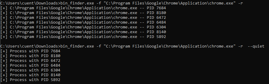 Exe reverse lookup.