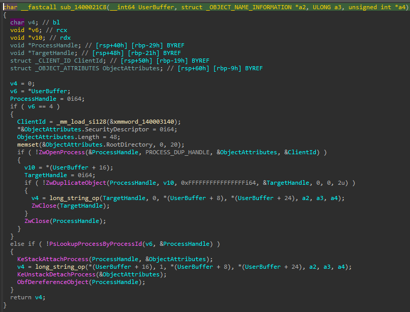 Vulnerable function