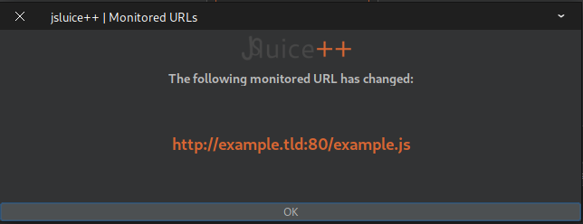 Changement dans l'URL surveillée