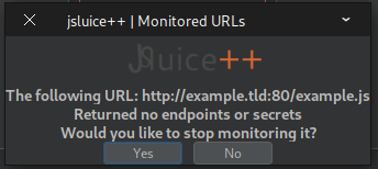 Aucun résultat pour l'URL surveillée