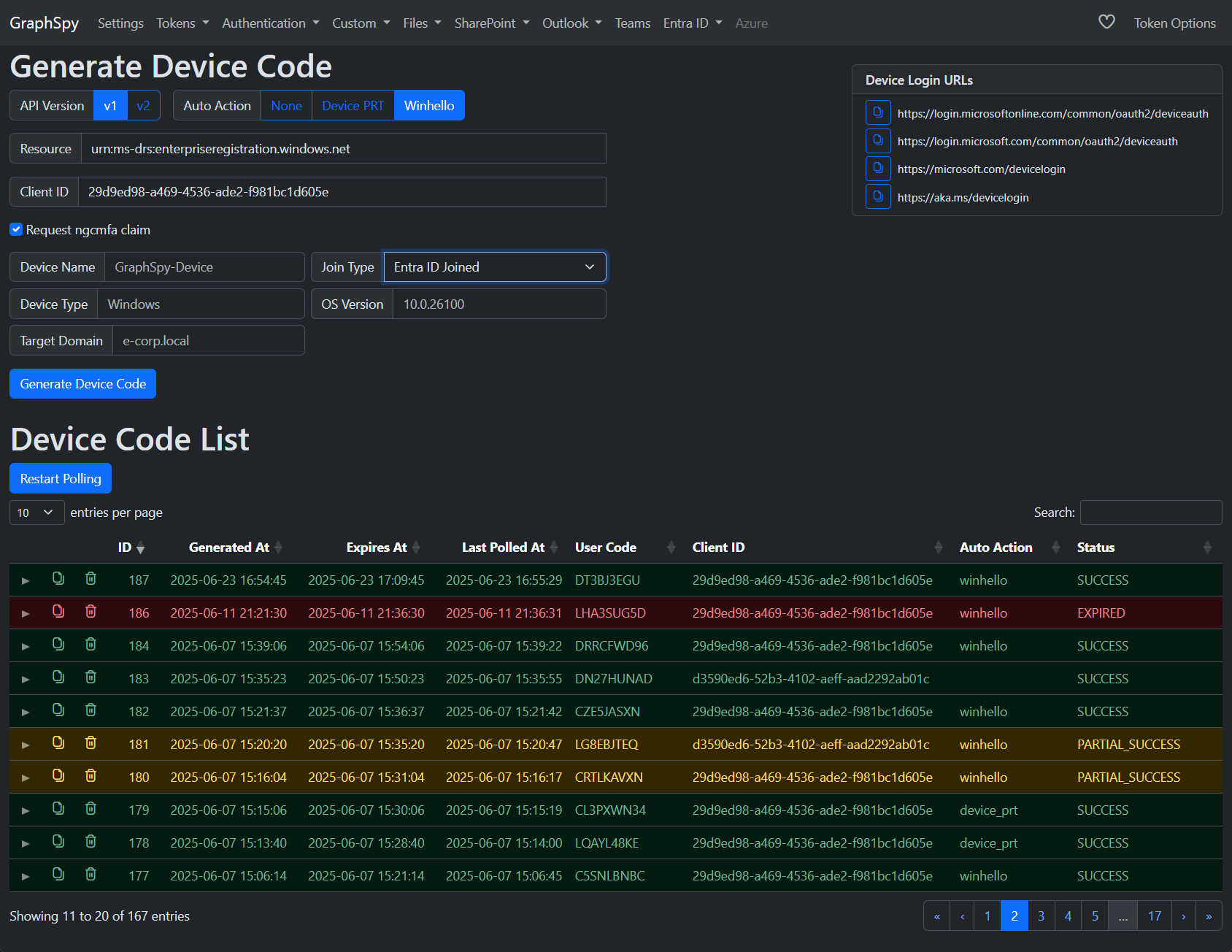 Device-Code-Winhello-Aktion