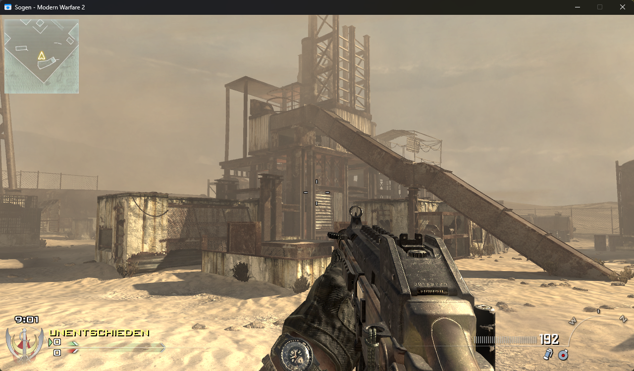 A game running inside the Sogen emulator