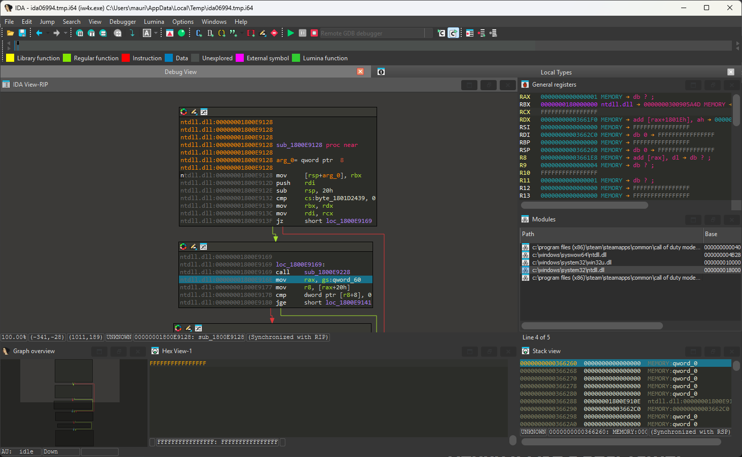 Debugging a process running in Sogen from an IDA Pro remote GDB session