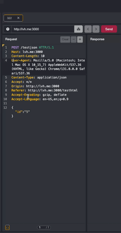 Context menu usage demonstration