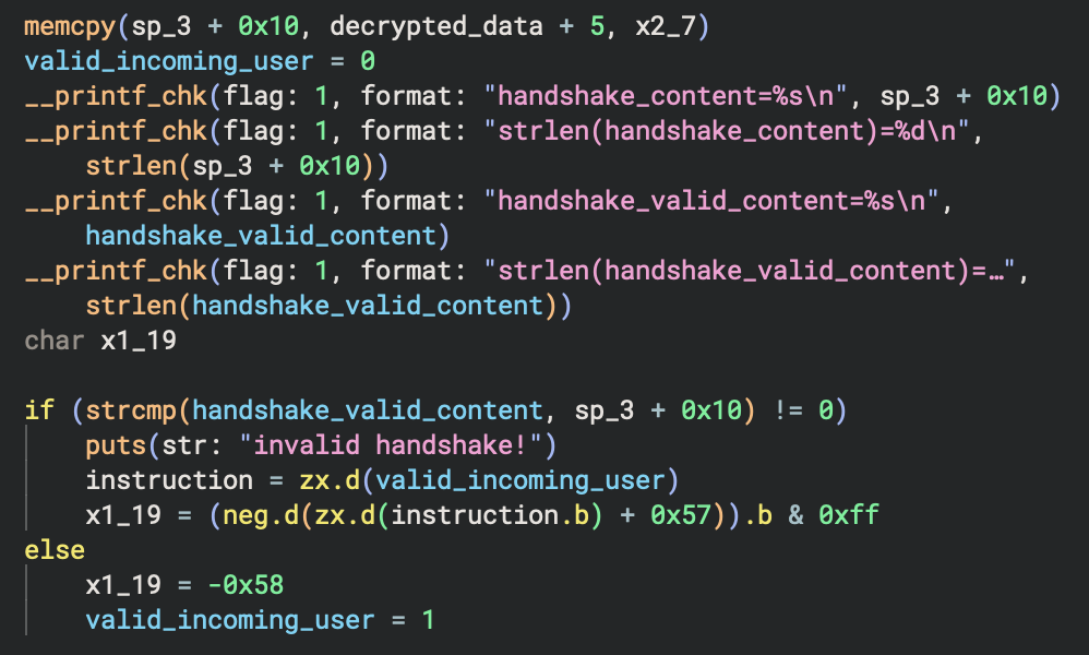 Handshake implementation