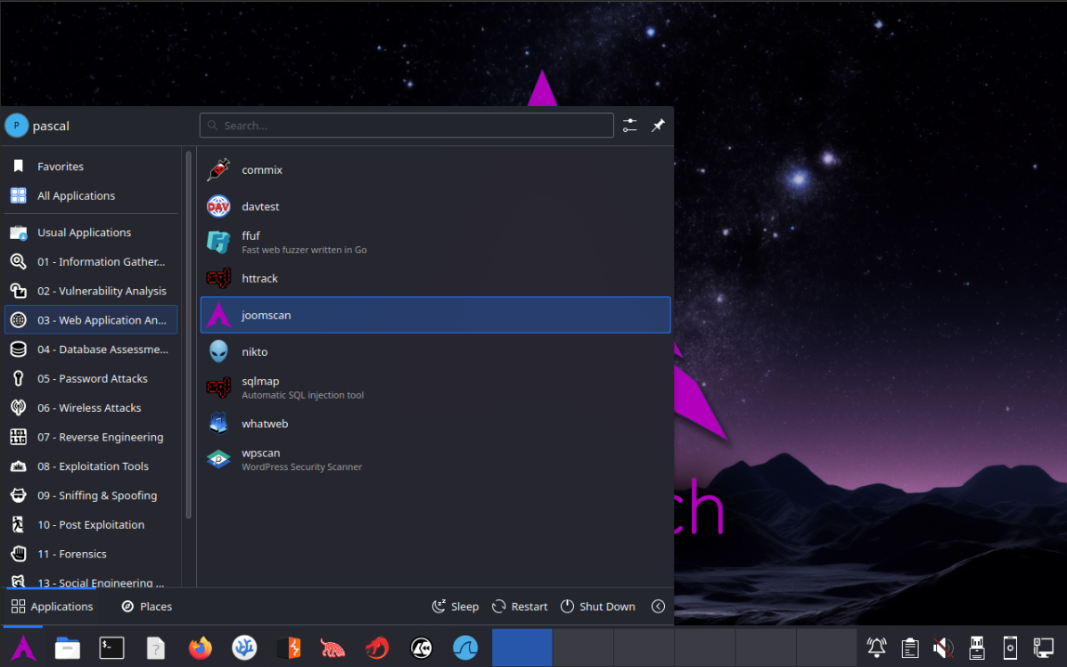 KDE-Menü-Bildschirmfoto