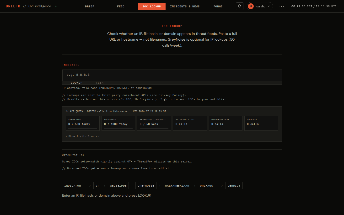 IOC LOOKUP