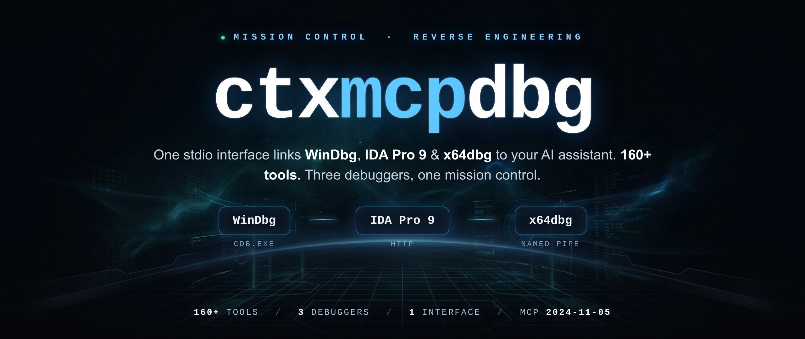 ctxdebug — controle de missão para engenharia reversa