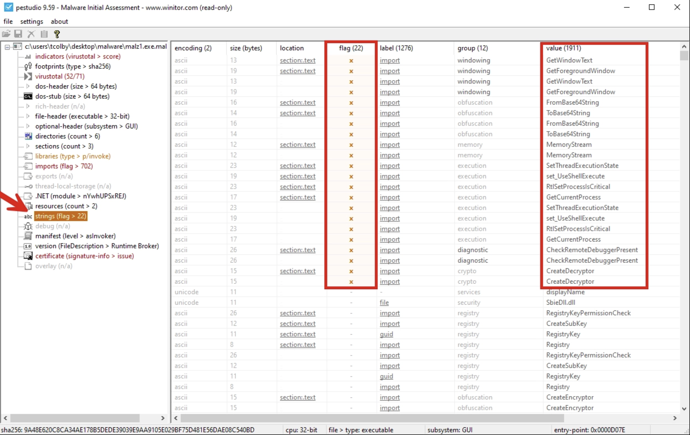 Statische Malware-Analyse