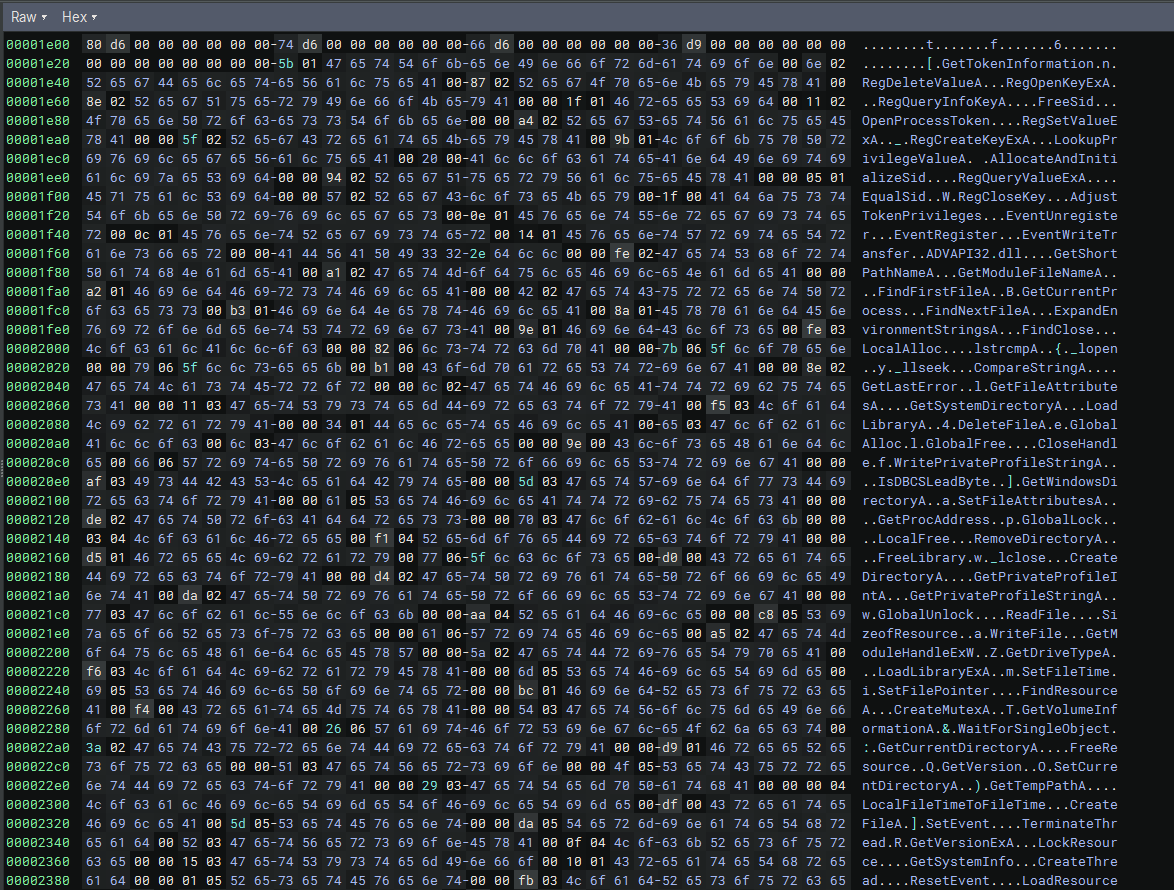 GCleaner ドロッパー .rdata ペイロード